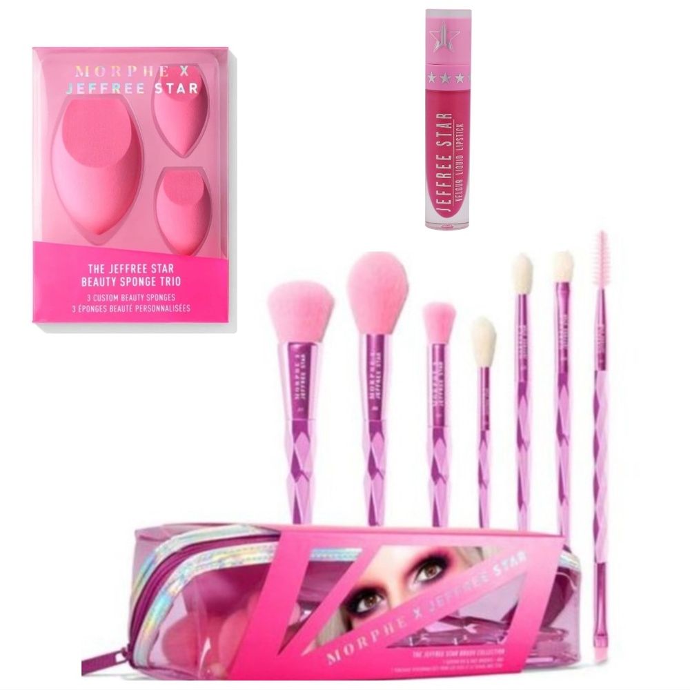 Jeffree Star Brushes + Sponges + Diva Lip Velour!